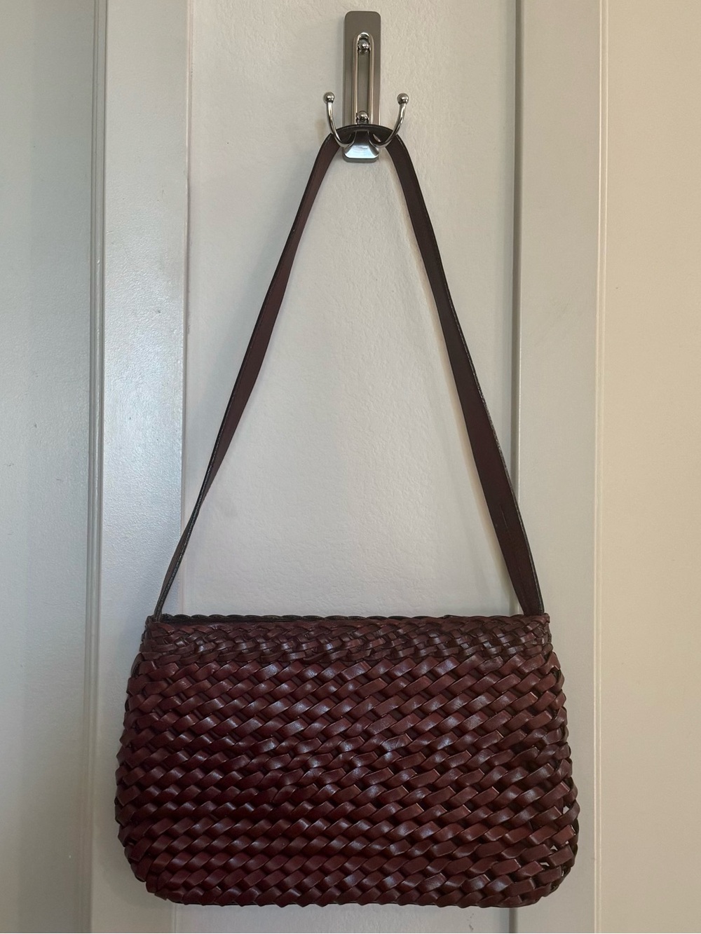 Fossil Vintage Retro Braided Leather Shoulder Bag, Western and Boho, Style 75082